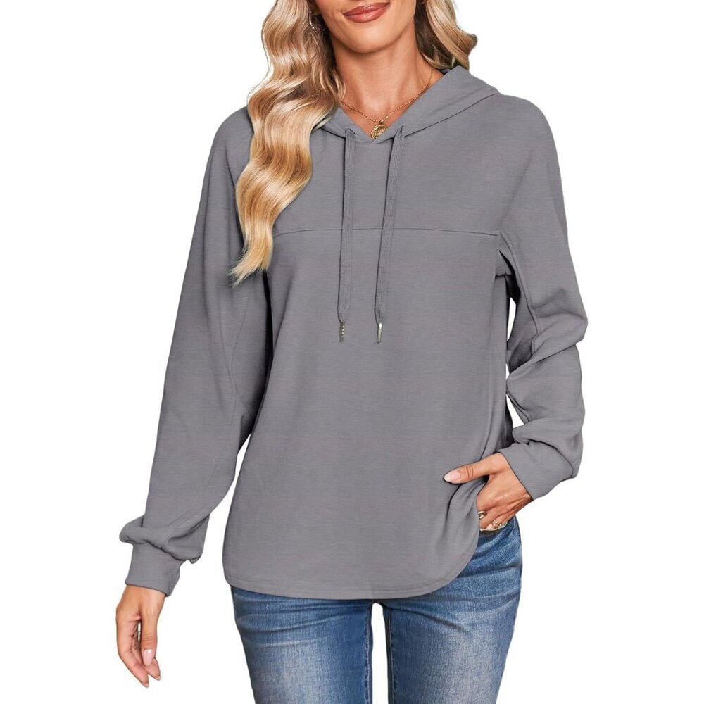 Women’s Oversized Hooded Sweatshirt Knit Long Sleeve Casual Lightweight
